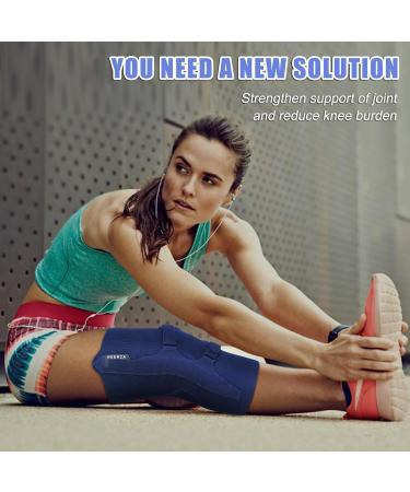 NEENCA Knee Brace for Pain Relief | Compression Support for Meniscus Tear ACL PCL Arthritis | Gel Pads & Stabilizers | Medium Navy Blue - Buy Online on GoSupps.com
