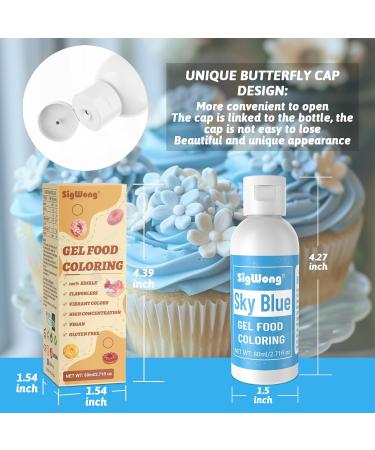 Gel Food Coloring - 80ml Sky Blue Gel Based Food Dye Vibrant Tasteless Concentrated Food Coloring for Cake Cookie Decorating Easter Egg Icing Fondant Baking Macaron - 2.71 Fl.Oz Bottles (Christmas) - Buy Online on GoSupps.com