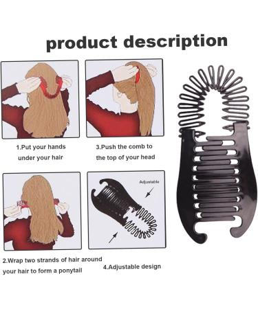 Banana Clip 4PCS Banana Clips Hair Adjustable Flexible Portable Pp Solid Banana Hair Clips for Women Styling Banana Comb for Thick Hair Ponytail - Buy Online on GoSupps.com