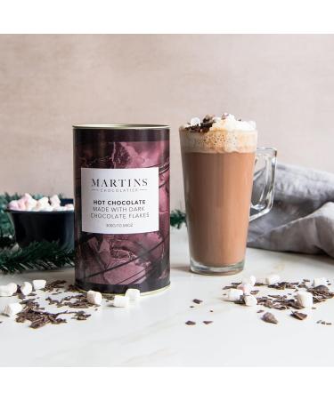 Martins Chocolatier Hot Chocolate Gift Set (Dark) | Drinking Chocolate Made with Belgian Chocolate Shavings | Includes Glass and Marshmallows - Buy Online on GoSupps.com