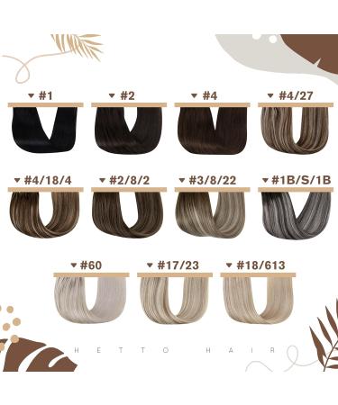 Buy Hetto Microring Hair Extensions - Real Hair Balayage Dark Brown with Red Blonde #P4/27 45cm 50g Remy Quality - Buy Online on GoSupps.com