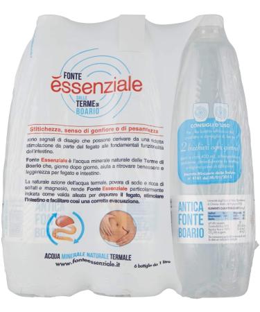 Buy Ferrarelle 12x Fonte Essenziale Natural Mineral Water - International Shipping 1L Disposable PET Bottles - Buy Online on GoSupps.com