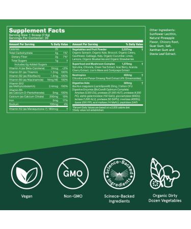 Bulletproof Greens 8.4 Ounces Daily Greens Powder with Superfoods and Nootropics Full Serving of Vegetables Essential Nutrients 8.4 Ounce (Pack of 1) - Buy Online on GoSupps.com