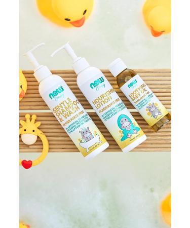 NOW Baby Nourishing Baby Lotion - Fragrance Free, Paraben Free - 8 Fl Oz - Buy Online on GoSupps.com