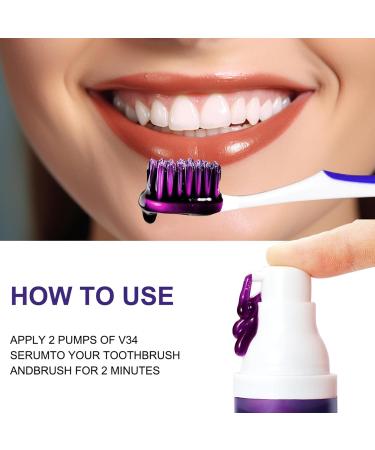  bellv Purple Teeth Whitener - 30 ml - Toothpaste with plant extracts - Refreshing dental cleanser to clean teeth and improve breathing Bellv - Buy Online on GoSupps.com