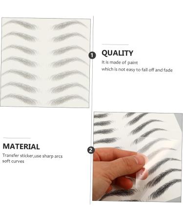 HAPINARY 4 Sheets Waterproof Eyebrow Stickers Brow False Eyebrows Cosmetics Eyebrow Transfer Stickers Artificial Eyebrow Eyebrow Tool Makeup Brow Sticker 21x14.8cm Black - Buy Online on GoSupps.com