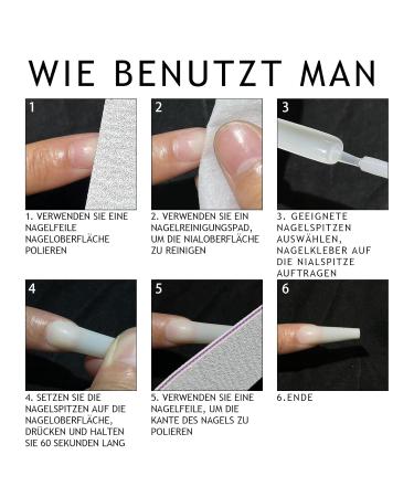Lofuanna Ballerina Nails - 100 Long Coffin Fake Nails | Full Cover Artificial Fingernails with Case | 10 Sizes for Nail Studios & DIY Nail Art - Buy Online on GoSupps.com