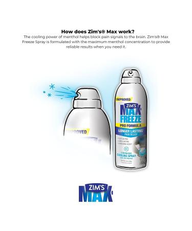 Zim's Max Freeze Pro Formula Spray - 3.4 Ounce (Pack of 1) - Fast Pain Relief - Buy Online on GoSupps.com