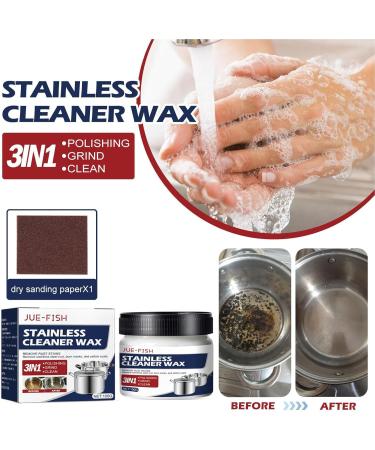 Metal Polishing Wax | Metal Care Stainless Cleaner Wax Rust Removal Cleaner Restorer Metal Polish Cleaner with Safe Ingredients for Pot Utensils Flume Faucet Range Hood Rowces - Buy Online on GoSupps.com