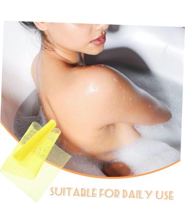 DOITOOL Bath Towel Bathing Sponge Exfoliating Back Scrubber African Net Sponge Body Exfoliator Back Scrubber for Women Esponja Para Ba arse Cleaning Rag Strip Bath Wipe Nylon 30x80x0.2cm Yellow - Buy Online on GoSupps.com