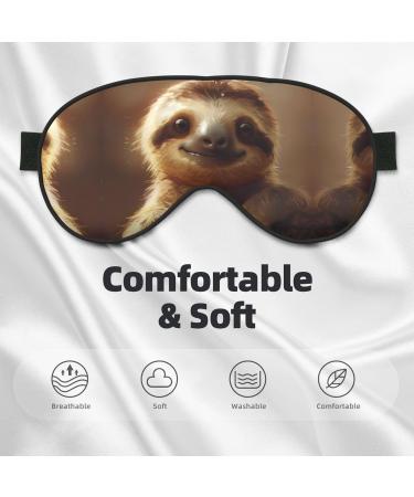 SSIMOO Adorable Sloth Sleep Mask - Adjustable Breathable Eye Mask for Comfortable Sleep | International Shipping Available - Buy Online on GoSupps.com