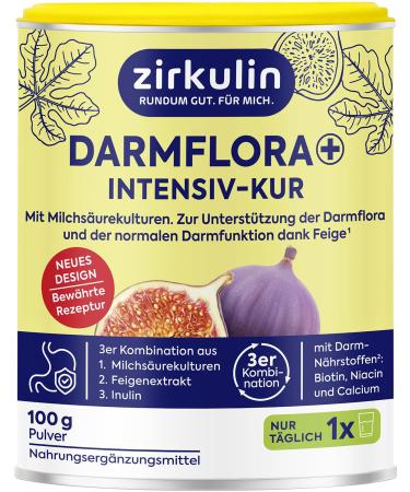Circular Darmflora plus 100g powder - dietary supplements to support a healthy intestinal flora - with vitamin B3 B7 calcium & biotin - suitable as a cure or long -term supplement 100 g of powder - Buy Online on GoSupps.com