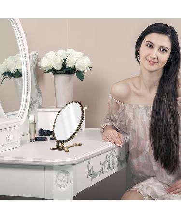 FOMIYES Vintage Handheld Travel Mirror - Folding Salon Barber Hairdressing Cosmetic Mirror for Pocket Purse - Perfect Birthday Gift - Buy Online on GoSupps.com