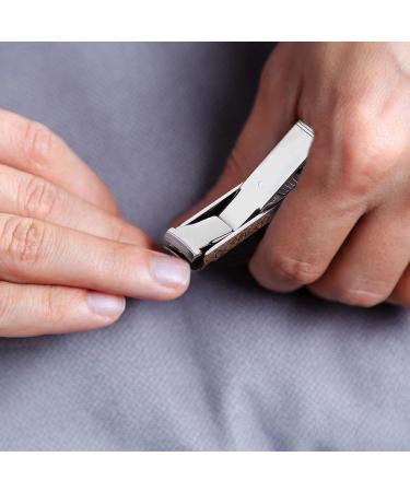 Folding Nail Cutter - Portable Nail Cutters Thick Nails Jaw Opening Cutter with File Ultra Slim Folding Safety Lock | Stainless Steel Nail Clippers Portable Nail Clipper with Nail Files Keychain - Buy Online on GoSupps.com