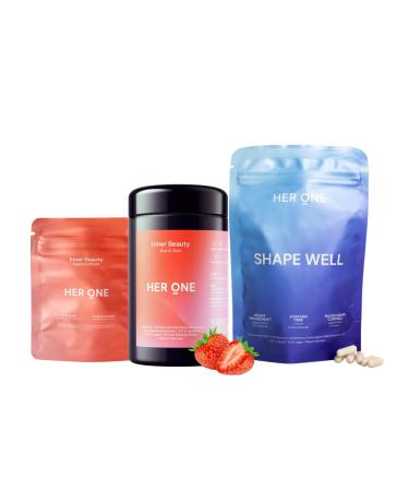 Her One Get In Shape - Metabolism - Feeling Weight Management & Blood Symphecy Regulation with Chromium and Glucomanan Vegan Get in Shape Bundle