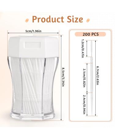 200Pcs 2-in-1 Interdental Brushes & Toothpicks - Soft Bristle Floss Picks in Clear Storage Box for Adults & Kids | Portable Brushpicks for Easy Dental Care - Buy Online on GoSupps.com