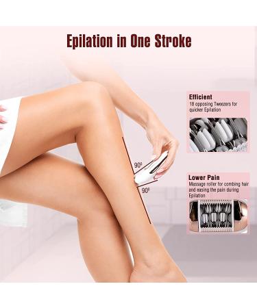 3-in-1 Epilator for Women - Electric Hair Removal with Lady Shaver and Callus Remover - Perfect for Legs, Bikini, Arms - Gold - Buy Online on GoSupps.com