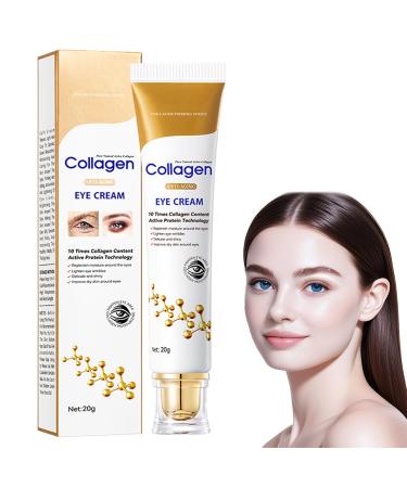 EHIOG Collagen eye cream antiaging against wrinkles dark circles and swelling firming eye care for tired skin smoothes eye wrinkles 20 g
