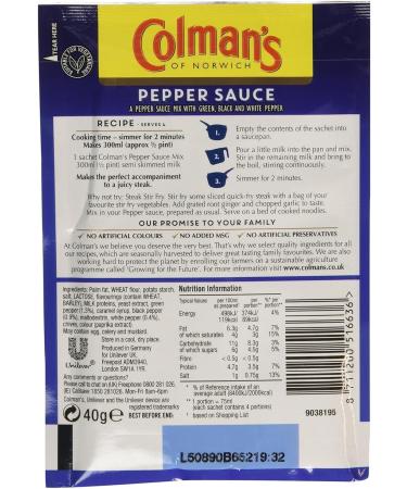  Colman's Pepper Colman Mix Sauce (40g) - Pack of 2 - Buy Online on GoSupps.com