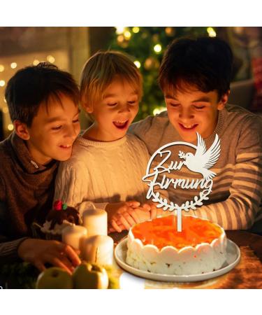 Custom Wooden Confirmation Cake Topper | Unique Confirmation Decoration for Boys & Girls - Buy Online on GoSupps.com
