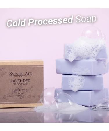 Sylvan Art Lavender Soap Bar - 100% Natural & Pure with Calming Scent - 5.5 oz - Buy Online on GoSupps.com