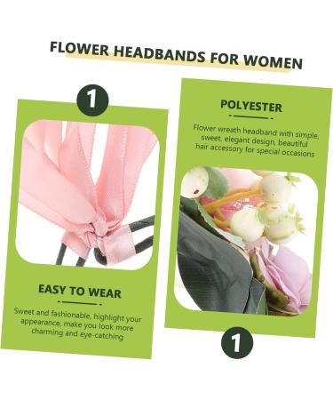 FOYTOKI Bridal Flower Headband Flower Crown for Flower Crown Hairband Bride Flower Crown Flower Crown for Women Flower Crown Garland Floral Crown Bridal Flower Crown - Buy Online on GoSupps.com