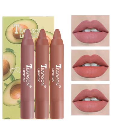 Buy 3PC Lipstick Set - Waterproof Matt Nude & Gloss - Long-Lasting Beauty Kits for International Shipping - Buy Online on GoSupps.com