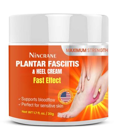 Nincrane Plantar Fasciitis Cream Maximum Strength for Feet and Heel Discomfort Comfort Cream for Feet Natural Herbal Concentrate Formula Orange