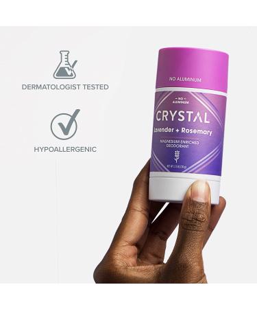 Crystal Body Deodorant - Magnesium Enriched Lavender & Rosemary 2.5 oz | Natural, Long-Lasting Protection - Buy Online on GoSupps.com