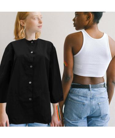 Buy Salon Smock Long Sleeve Hairdressing Cape - Black - Ideal for Stylists Dog Grooming & Spas - International Shipping Available - Buy Online on GoSupps.com