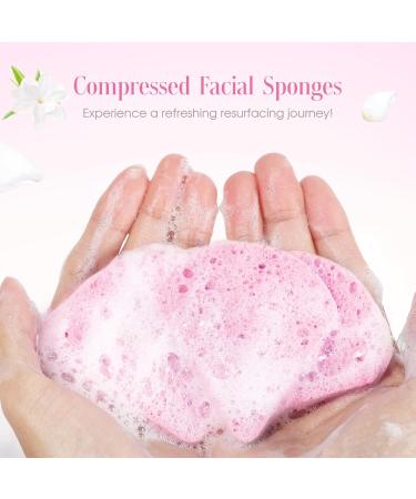 Buy Compressed Flower-Shaped Facial Sponges | Pink Exfoliator for Professionals & Home Use - International Shipping - Buy Online on GoSupps.com