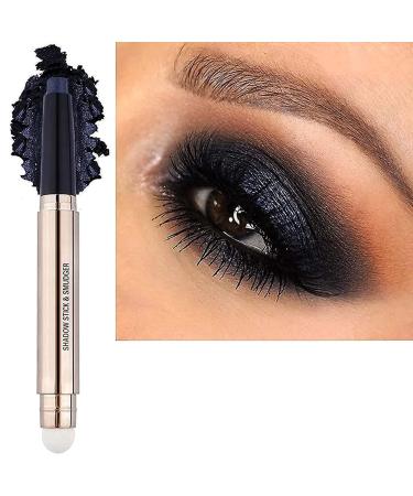 MiaSarah Black Eyeshadow StickCream Shimmer Smooth Glitter Eyeshadow Pencil  Hypoallergenic Waterproof Long Lasting  Blue Primer Single Liquid Matte Create Eyes Look midnight blue shimme 12