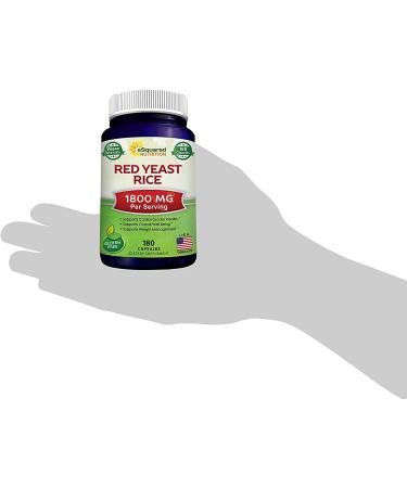 Red Yeast Rice 1800mg - Vegan Cardiovascular Health Support - 180 Veggie Capsules - Buy Online on GoSupps.com