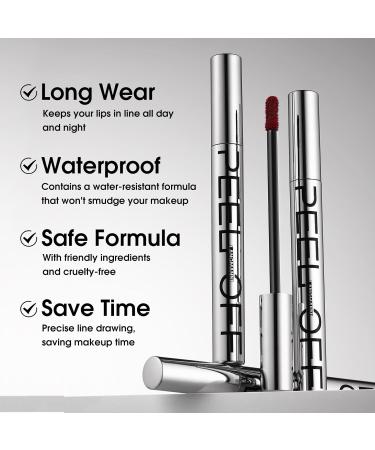 XINYUNXIN Peel Off Lipliner Tattoo Removable Lip Pencil Peel Off Lip Stain Highly Pigmented Peel Off Lip Stain Long Lasting Waterproof Makeup Gift for Women (3 Colours Size - Buy Online on GoSupps.com