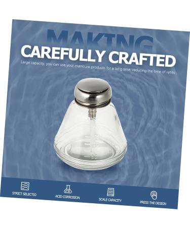 Beavorty Press liquid dispenser nail gel polish remover Cleaning Solution Bottle Liquid Holder Manicure Press Bottle Storage Bottle Glass Stainless steel nail polish remover - Buy Online on GoSupps.com