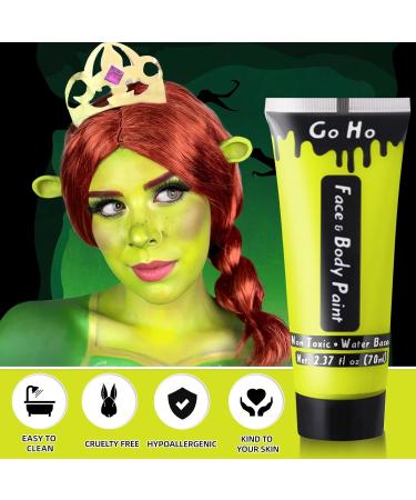 Go Ho Ogre Green Face & Body Paint - Washable Water-Based Cream (2.37oz 70ml) | Ideal for Halloween Cosplay & Festivals - Buy Online on GoSupps.com