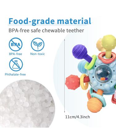 Accevo Bite Ring - Soft Silicone Baby Toy for 3+ Months | Teething Aid & Gripping Gift for Babies 6 Months+ - Buy Online on GoSupps.com