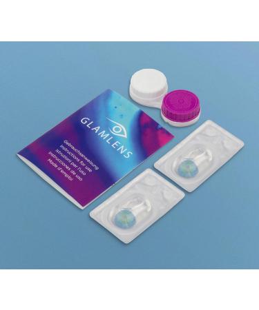Buy Malaga Blue Colored Contact Lenses - Monthly Soft Hydrogel - 2 Lenses & Case - Dioptre 0.0 - Natural Colors Series - Buy Online on GoSupps.com