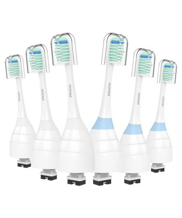 Replacement Toothbrush Heads for Philips Sonicare  Replacement Brush Head Compatible with Phillips Sonic Care E Series  Essence  Xtreme  Elite  Advance  Screw-On Electric Toothbrush Heads Refills 6 Count (Pack of 1)