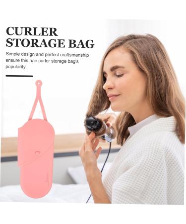 Mikinona Curling Iron Storage Bag Hair Iron Silicone Bag Portable Curling Iron Bag Hair Dryer Bag Hair Straightener Holder Hair Curling Iron Pouch Curling Iron Case Hanging Storage Pouch 29.50X13.50X2.00CM Pink - Buy Online on GoSupps.com