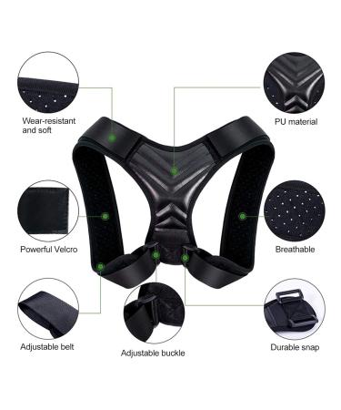 Back Posture Corrector Corset Clavicle Spine Posture Correction Back Support Belt for Men Women Elegant A Medium - Buy Online on GoSupps.com