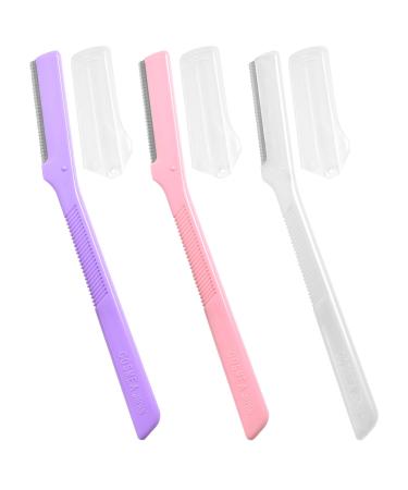 Seki Japan Face Beauty Trimmer Women's Facial Razor Disposable Facial Hair Removal Groomer with Safety Cover 3 Pieces