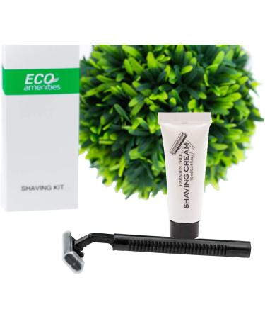 ECO Amenities Smooth Shave Disposable Razor with Cream - Individually Wrapped in Paper Box - 100 Set Case - Buy Online on GoSupps.com