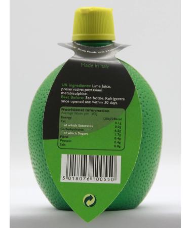 Sunita Freshly Squeezed Lime Juice - 200ml Squeezy Bottle (Pack of 1) - Mexican/Brazilian Limes - Buy Online on GoSupps.com