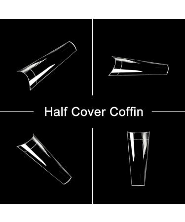 500 Pieces Coffin Shape False Nail Tips - C Curve Half Cover for Women & Girls - Perfect for Stunning Manicures - Buy Online on GoSupps.com