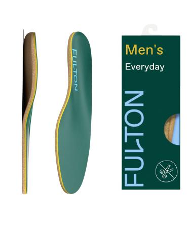 Fulton Custom Molding Cork Shoe Inserts for Men - Pain Relief Orthotic Insoles for All Day Comfort with Plantar Fasciitis Arch Support - Arch Support Inserts Flat Feet to High Arch (Men's Size 11) Men's 11