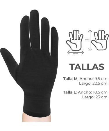 EXBRIECO 2 6 or 12 Cotton Gloves Moisturizing Gloves Soft Elastic Hand Care Comfortable Mime Jeweller Waiter Costume White or Black. M Pack 2 Black - Buy Online on GoSupps.com
