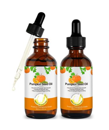 Pumpkin Seed Oil for Hair Pumpkin seed oil hair 60ml 2 pack 100% pure pumpkin seed oil organic cold -pressed aromatherapy massage oil repair of damaged hair for men and women 60 ml (2 pack)