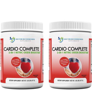 Cardio Complete - Heart Health Support Powder Supplement - 3-in-1 Nitric Oxide Booster with 5,000 L-Arginine, 1,000mg L-Citrulline, and Hawthorn Berry, 2 Pack 1.05 Pound (Pack of 2) - Buy Online on GoSupps.com