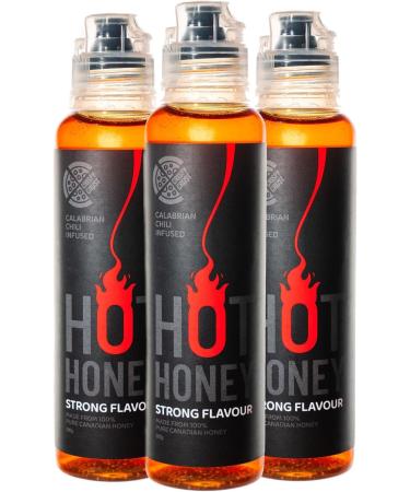 Calabrian Hot Honey Made in Canada with 100% Pure Canadian Honey Gluten Free Paleo Friendly Sugar Substitute 280 G Squeeze Bottle - Buy Online on GoSupps.com